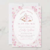 一部のバニーは途中ベビーシャワー招待状。イースト 招待状 (正面)