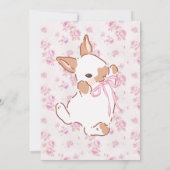 一部のバニーは途中ベビーシャワー招待状。イースト 招待状 (裏面)