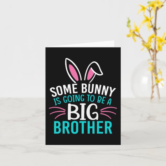 一部のバニーは、のための大きな兄のイースターになるだろう カード (黄色い花)