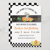 一部のバニーは、イースターバニーのレースの2を回っている 招待状 (正面/裏面)