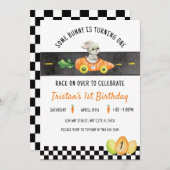 一部のバニーは、イースターバニーのレースを回している 招待状 (正面/裏面)