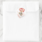 一部のバニーラブユアヴァレンティネスガーリー赤いハート ラウンドシール (バッグ)