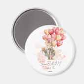 一部のバニーラブユヴァレンティネス赤いハートXOXO マグネット (正面/裏面)