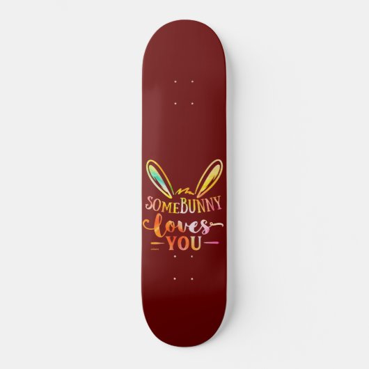 一部のバニー愛あなたおもしろいイースターの休日の贈り物 スケートボード (正面)