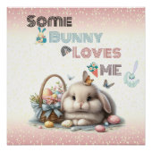 一部のバニー私イースター伝統の卵バスケットを愛している ポスター (正面)