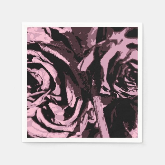 一部のバラ スタンダードカクテルナプキン (正面)