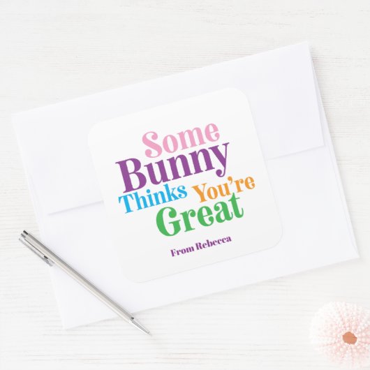 一部のバ考えニーあなたはの素晴らしイースターギフト スクエアシール (封筒)