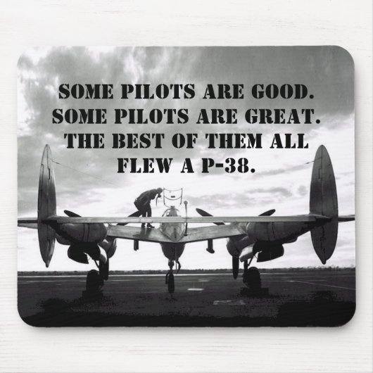 一部のパイロット素晴らし。P最高の38を飛んだ マウスパッド (正面)