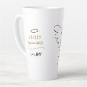 一部の友人は天国送信された友情ラテマグカップ カフェラテマグ (左アングル)