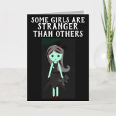 一部の女の子は他の人よりも見知らぬ誕生日ゴシック カード (正面)