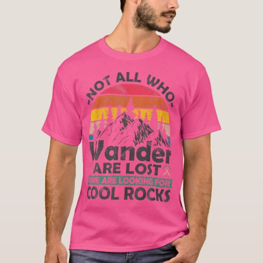 一部の岩を探していカッコいいる地質学者Geode Hu Tシャツ (正面)