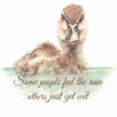 一部の感じ人々の雨感動的引用文おもしろい シール (正面)