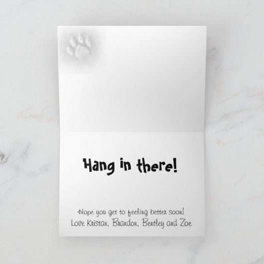 一部の日は全てのノミとキブルがない カード (内部)