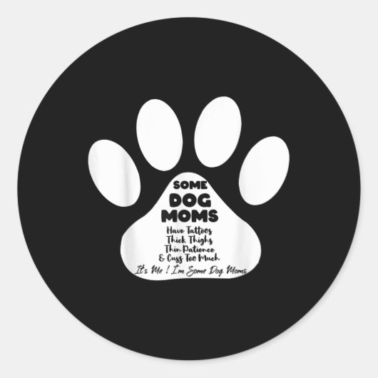 一部の犬のママは厚い太い太い太い中庭を持っている ラウンドシール (正面)