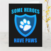 一部の英雄は前足を持つ:サービス・サーチ・アンド・レスキュー・ドッグ カード (黄色い花)