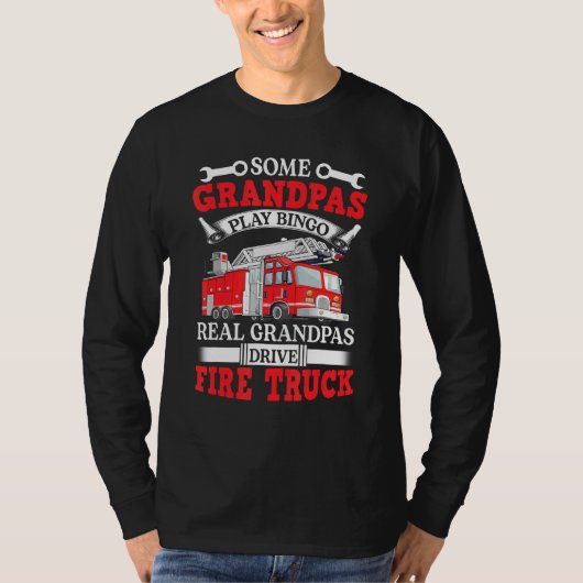 一部の遊Grandpasバン実在ゴのGrandpasドライブの火災 Tシャツ (正面)