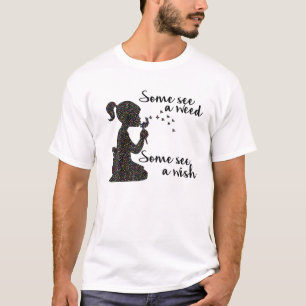 一部の雑草を参照していくつかの願いを参照して、タンポポ希望 Tシャツ