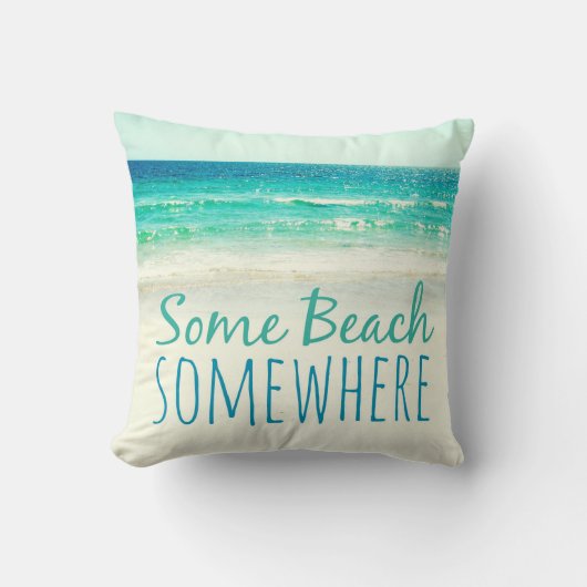 一部は海の枕をどこかに浜に引き上げます クッション (正面)