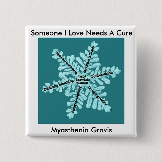 一部はI愛治療のMyasthenia Gravisを必要とします 缶バッジ (正面)