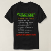 一酸化二水素認識度サポートDHMOバン Tシャツ (デザイン正面)