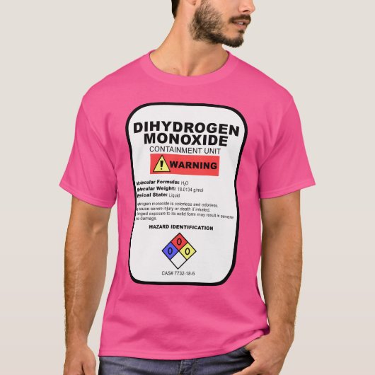 一酸化二水素 Tシャツ (正面)