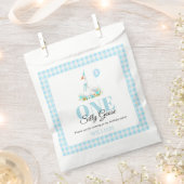 一間抜けつのガチョウ青いギンガムボーイの誕生日 フェイバーバッグ (クリップ留めされた状態)