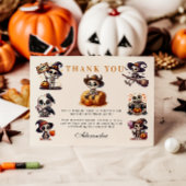 一面的な西不気味ハロウィーンの最初の誕生日 サンキューカード