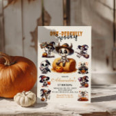 一面的な西不気味ハロウィーンの最初の誕生日 招待状