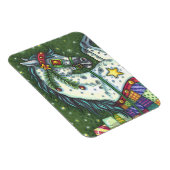 一頭の馬にリンゴのグレーが広がっていカラフルる。 マグネット (右側)