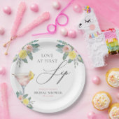 一飲みで恋に落ちる ブライトカクテル ブライダルシャワー ペーパープレート (パーティー)