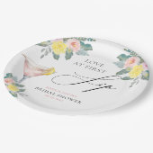 一飲みで恋に落ちる ブライト カクテル ブライダル シャワー ペーパープレート (アングル)