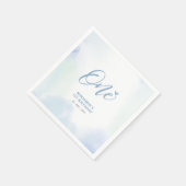 一 |ブルーハート&水彩少年1st誕生日 スタンダードカクテルナプキン (角)