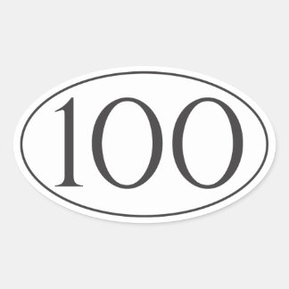 一〇〇マイル 楕円形シール