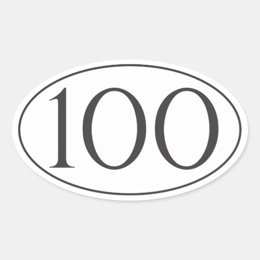 一〇〇マイル 楕円形シール (正面)