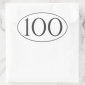 一〇〇マイル 楕円形シール (バッグ)