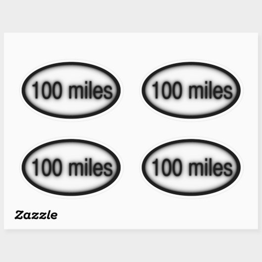 一〇〇マイル 楕円形シール (シート)