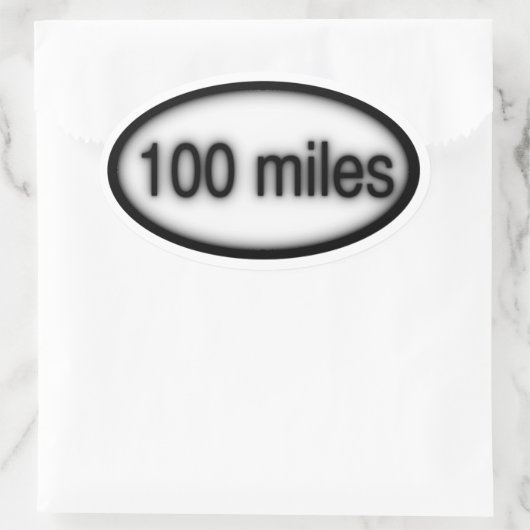 一〇〇マイル 楕円形シール (バッグ)