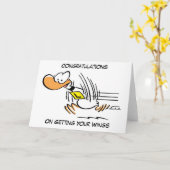 丁のアヒルによってはカードが飛びます カード (黄色い花)