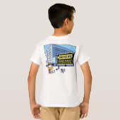 丁のアヒルのおもしろいな複葉機の漫画 Tシャツ (裏面フル)