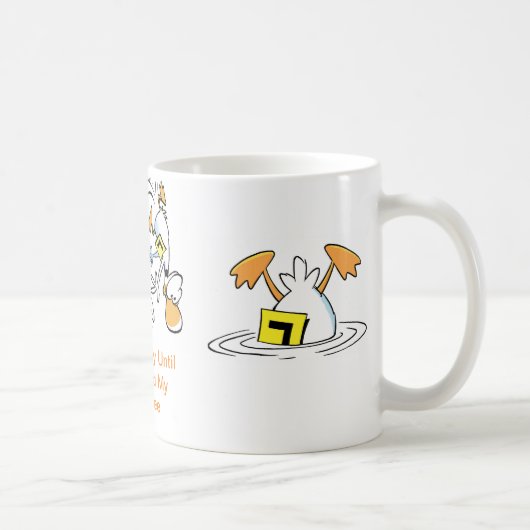 丁のアヒルのコーヒー漫画のマグ コーヒーマグカップ (右)