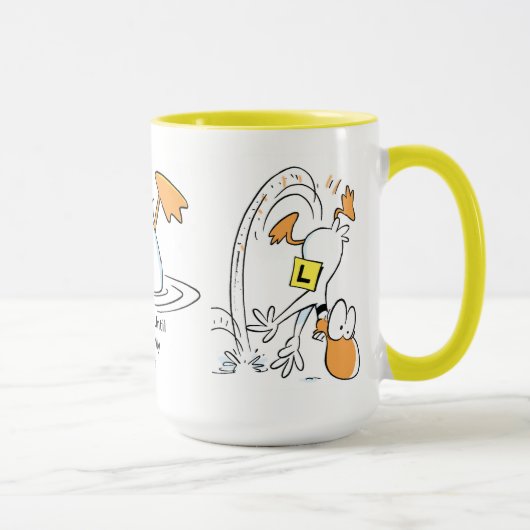 丁のアヒルの飛んでいるなコーヒー・マグ マグカップ (右)