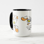 丁のアヒルの飛んでいるなコーヒー・マグ マグカップ (正面左)