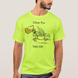 丁のアヒルは航空ワイシャツを脱ぎます Tシャツ