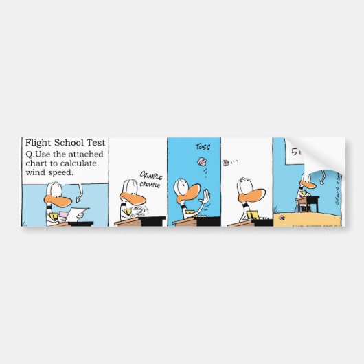 丁のアヒル飛行理論のクラス バンパーステッカー (正面)