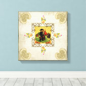 丁合いヴィンテージ キャンバスプリント (インサイチュ (ウッドフロア))