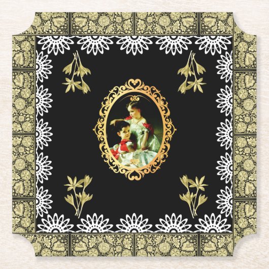 丁合いヴィンテージ ペーパーコースター (正面)