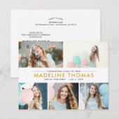 丁合卒業はがき インビテーションポストカード (正面/裏面)