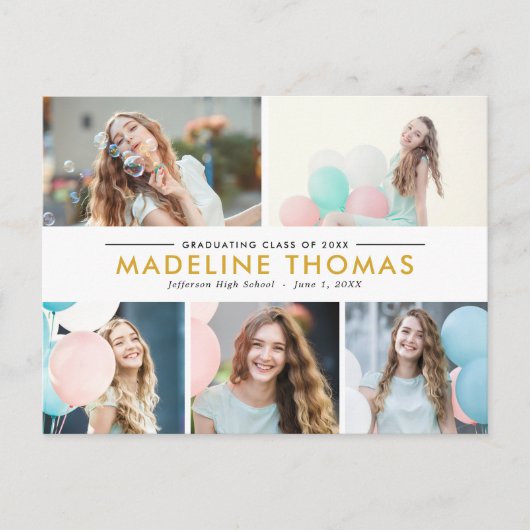 丁合卒業はがき インビテーションポストカード (正面)