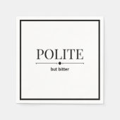 丁寧だが辛辣な皮肉 スタンダードカクテルナプキン (正面)