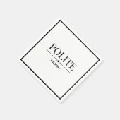 丁寧だが辛辣な皮肉 スタンダードカクテルナプキン (角)